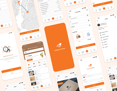 UI UX Shipping App application delivery interactive design mobile app shipping shipping app ui uiux uiux design user experience user interface ux ux process