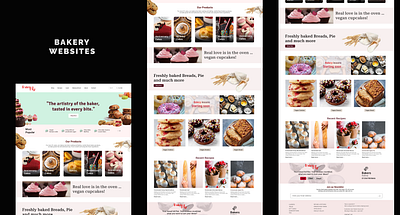 Bakery Websites bakery homepage ui