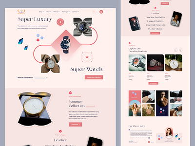 Smart Watch E-commerce Website branding graphic design landing page design ui ui ux