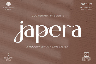 Japera - Modern Scripty Sans Display elegant elegant font japera ligature font ligatures luxury luxury font minimalist minimalist font modern modern font modern sans modern sans serif modern sans serif font modern script multilingual multilingual font multilingual support script