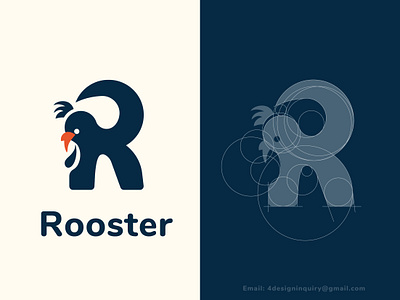 Rooster Logo brand identity concept create logo custom logo design golden ratio logo grid logo letter r logo design logo designer logoideas logos logotype lookingforlogodesigner r rooster rooster logo