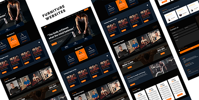 Fitness Web fitness web homepage ui webpage