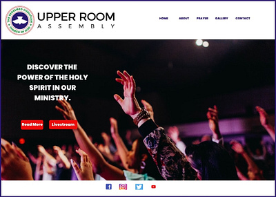 Landing page for a church' website graphic design ui ux