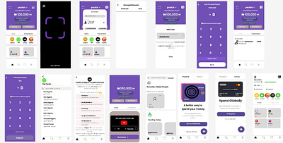 A mobile fintech app mock up design logo ui