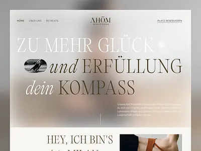 Website design consept for YOGA retreat graphic design retreat web design yoga