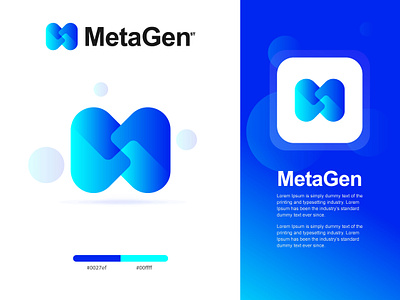 MetaGen Branding - M logo, M letter, Modern logo, App ai app application branding creative logo gradient logo logo logo design logo designer logo maker m letter logo m logo meta metaverse modern logo software trendy logo ui web website