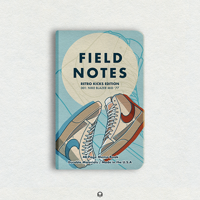 Field Notes Notebook Mockup | Retro Kicks design digital art digital illustration illustration procreate