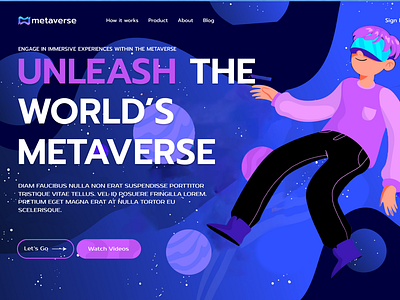 Metaverse Landing Page 3d creative landing pages graphic design landing pages latest design latest landing pages latest metaverse landing page metaverse metaverse landing page metaverse webdesign metaverse website ui ui design ux ux design webdesign webpage website