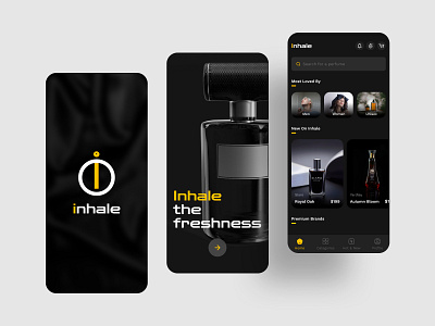 Inhale - Online Perfume Store branding figma mobile ui uiux