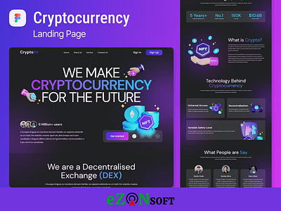 Cryptocurrency Landing Page Figma cryptocurrency landing page ui website design