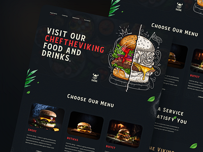 Burger Restaurant Landing Page burger food landing page portfolio product design ui ui design uiux web web design website website design