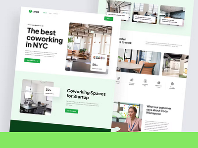 Coworking Space Landing Page Website landing page ui website website design