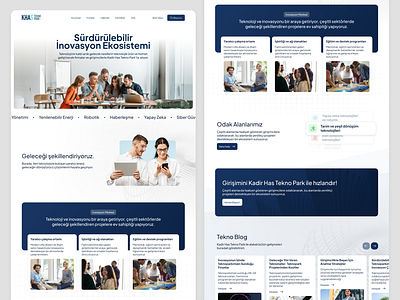 KHAS Teknopark Website Redesign animation branding figma landing page redesign ui uiuix ux website