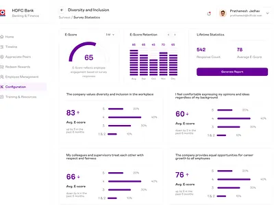 Survey Statistics design minimal statistics survey ui website