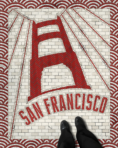 San Francisco Fauxsaic apple pencil design fauxsaic illustration ipad pro mosaic procreate