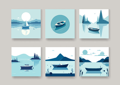 A lonely ship poster set. branding