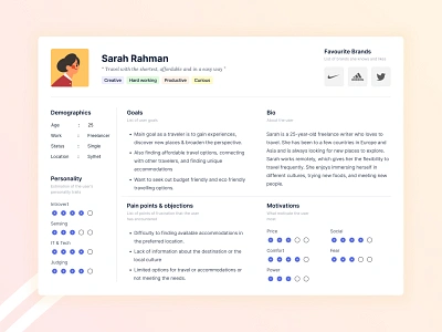 A User Persona branding creative design graphic design illustration minimal ui user persona ux website website design