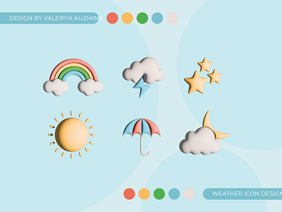 Weather icon design design graphic design illustration logo vector иконки