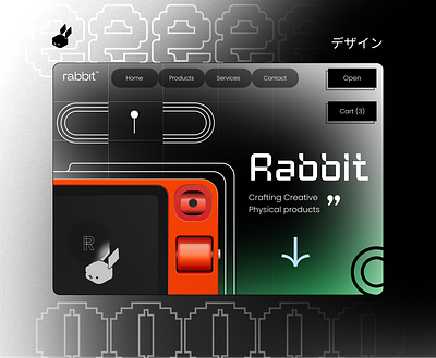 Rabbite Landing Page 🐇 ai app design device landing page login page product design ui ux website