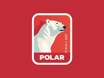 Polar bear sticker logo art bear branding graphic design illustration logo mascot logo polar polar bear vector