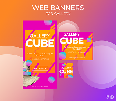 Design web banners for art gallery design graphic design illustration vector баннеры веб баннеры