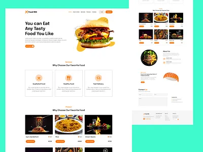 Food landing pages food landing pages food popular webiste food ux website food website ui