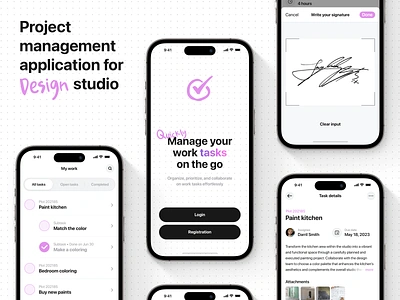 Project management app for design studios app app design branding design graphic design ios app iphone app light app management app management tool mobile app mobile app design mobile design pm project management project management app project management tool ui ux ux design