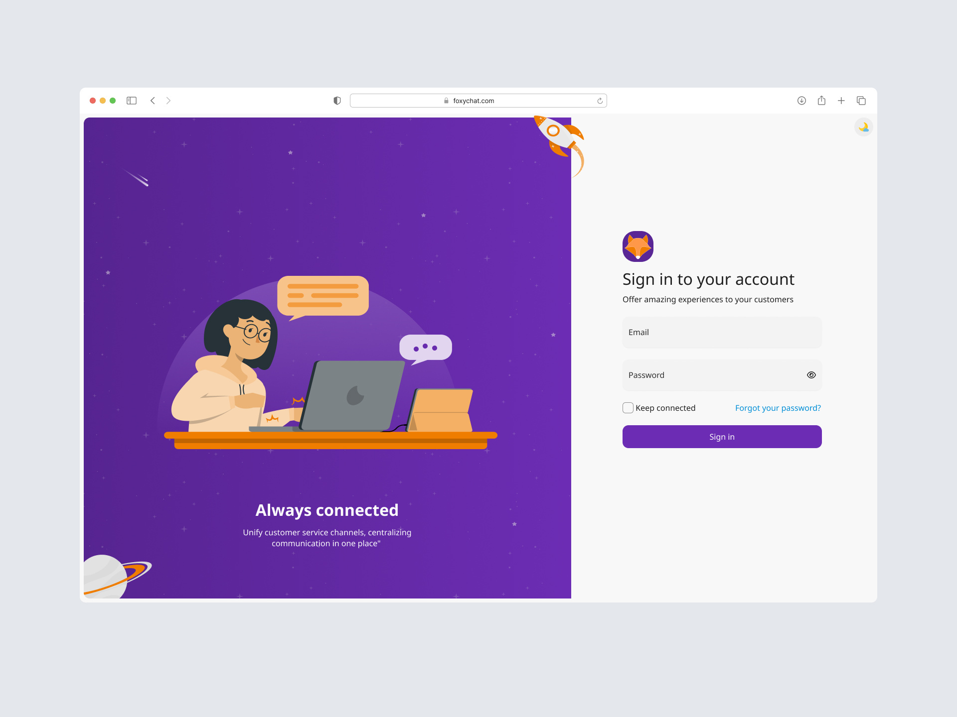 Login Screen - Omnichannel Platform adaptivedesign darkmode designprocess digitalexperience figmadesign login omnichannel ui uidesign usercentric userresearch uxdesign webdesign