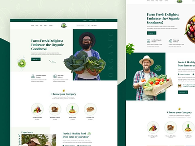 Organic Food Website figma fresh fresh food fresh vegetables green foods health online store organic uiux web design