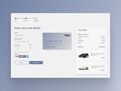 Daily UI Design Challenge | Day 02 | Credit Card Checkout card checkout credit dailyui figma graphic design ui uidesign