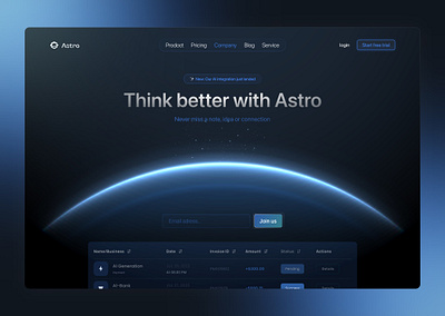 AI integration Hero Section 100days figma hero section landing page space ui ux vector
