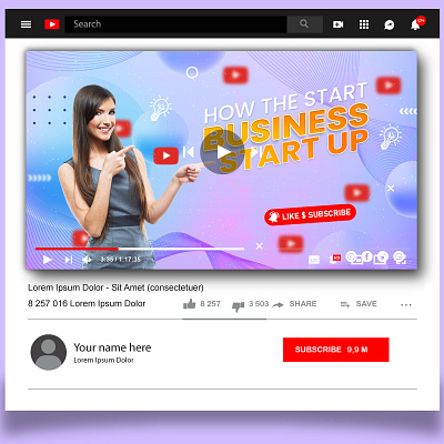 Corporate Business YouTube Thumbnail Design banner business corporate design template thumbnail thumbnail design youtube youtube banner youtube thumbnail