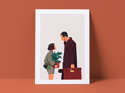 Léon action design family film graphic design gun hero hitman illustration leon love mathilda minimalism movie newyork plant poster simplicity travel vector