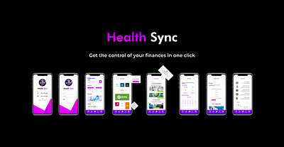 Health Sync - Health Finances Management Mobile App graphic design ui