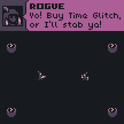 He's serious, ya know? 8bit animation death dnd game idle illustration pixel art pixelart retro rogue stab time glitch