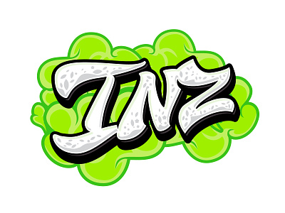 INZ hand lettering graffiti logo for Cannabis brand brand logo branding cannabis cloud logo creative logo designollo graffiti logo hand lettering logo illustration logo logodesign logotype signature logo