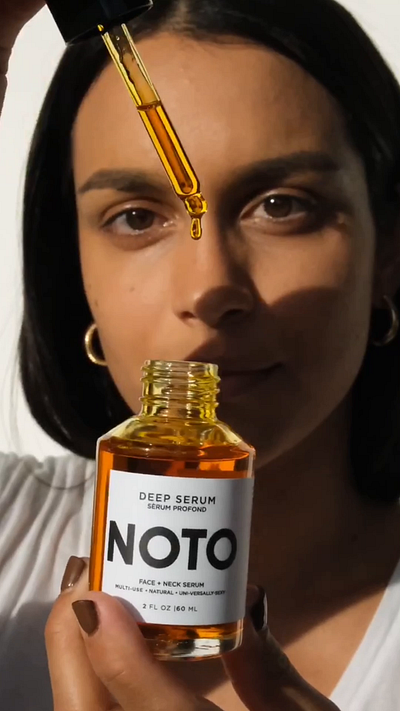 NOTO Deep Serum Video Ad graphic design instagram motion graphics skincare social media tik tok video editing