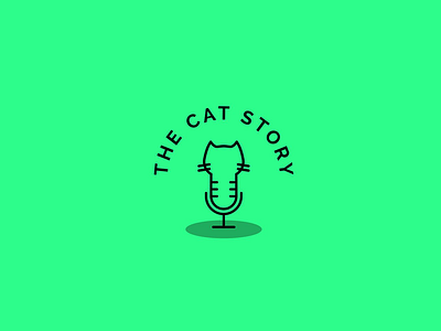 The Cat story Minimal Logo cat logo logo minimal logo