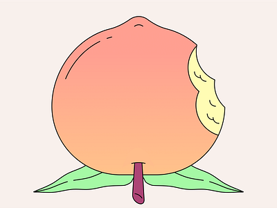 A peach illustration vector