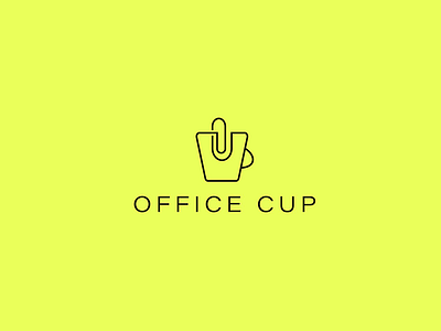 Office cup logo cat logo illustration logo minimal logo office cup logo