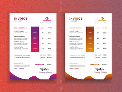 Modern Invoice Template best invoice design creative invoice elegant invoice design grand total graphic invoice identity invoice invoice design modern invoice design professional invoice total trendy invoice design