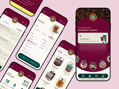 Kahve Dunyasi Mobile App app application clean design mobile ui