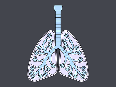 Lung structure illustration vector
