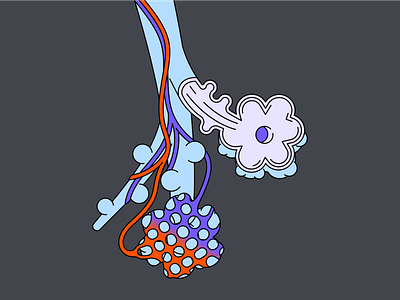 Alveoli structure illustration vector
