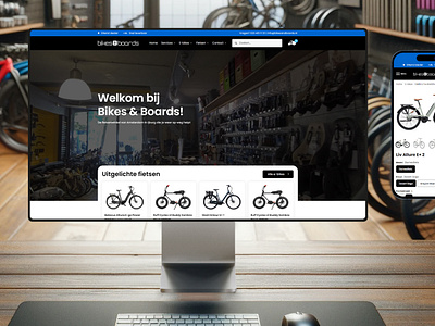 Bikes & Boards - Webshop 2024 animation bikes branding landing page shop showcase ui webshop