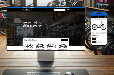 Bikes & Boards - Webshop 2024 animation bikes branding landing page shop showcase ui webshop