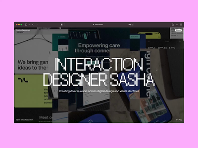 Portfolio '24 animation case study homepage interaction designer portfolio ui web website