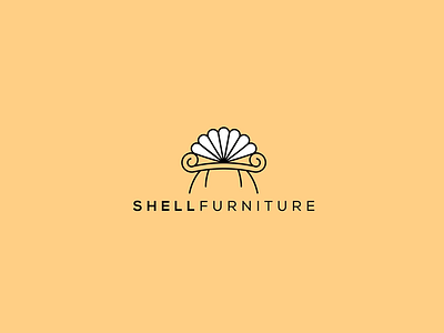 Shell Furniture Logo 3d animation cat logo graphic design illustration logo minimal logo motion graphics office cup logo ui