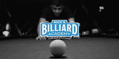 Nick's Billiard Academy billiards branding design graphic design logo logo design pool