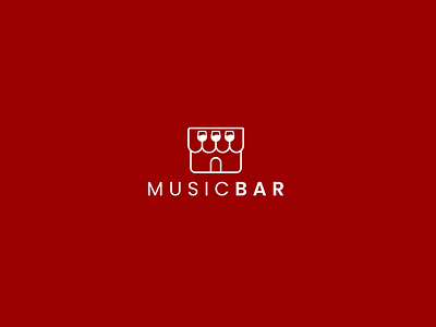 Music Bar logo branding cat logo design graphic design illustration logo minimal logo office cup logo ui vector